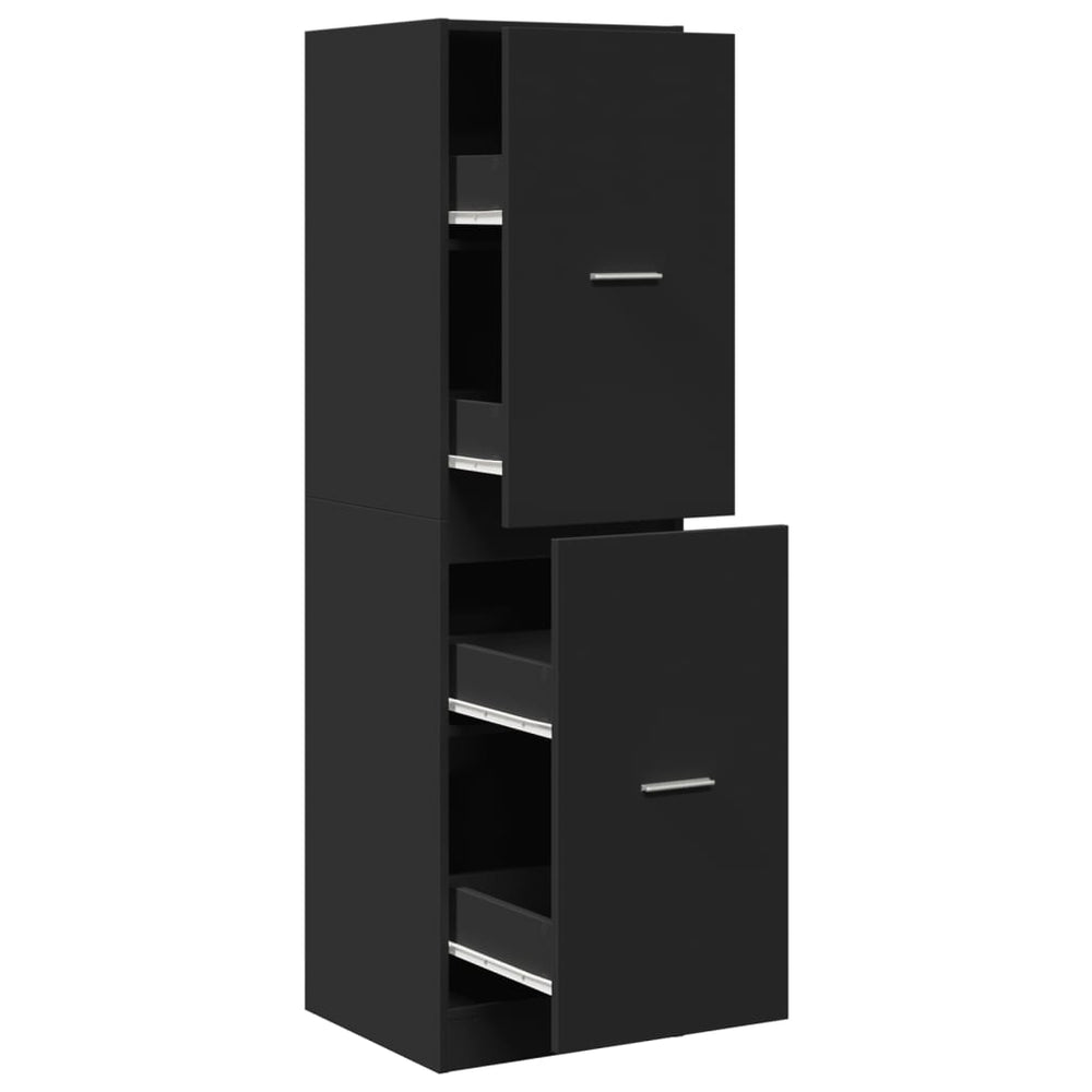 vidaXL Tall Cabinet Black 40x41x144.5 cm Engineered Wood