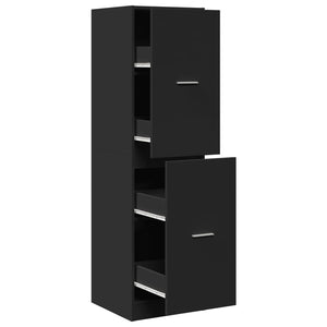 vidaXL Tall Cabinet Black 40x41x144.5 cm Engineered Wood