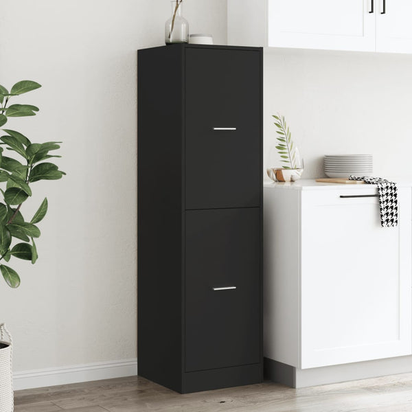 vidaXL Tall Cabinet Black 40x41x144.5 cm Engineered Wood