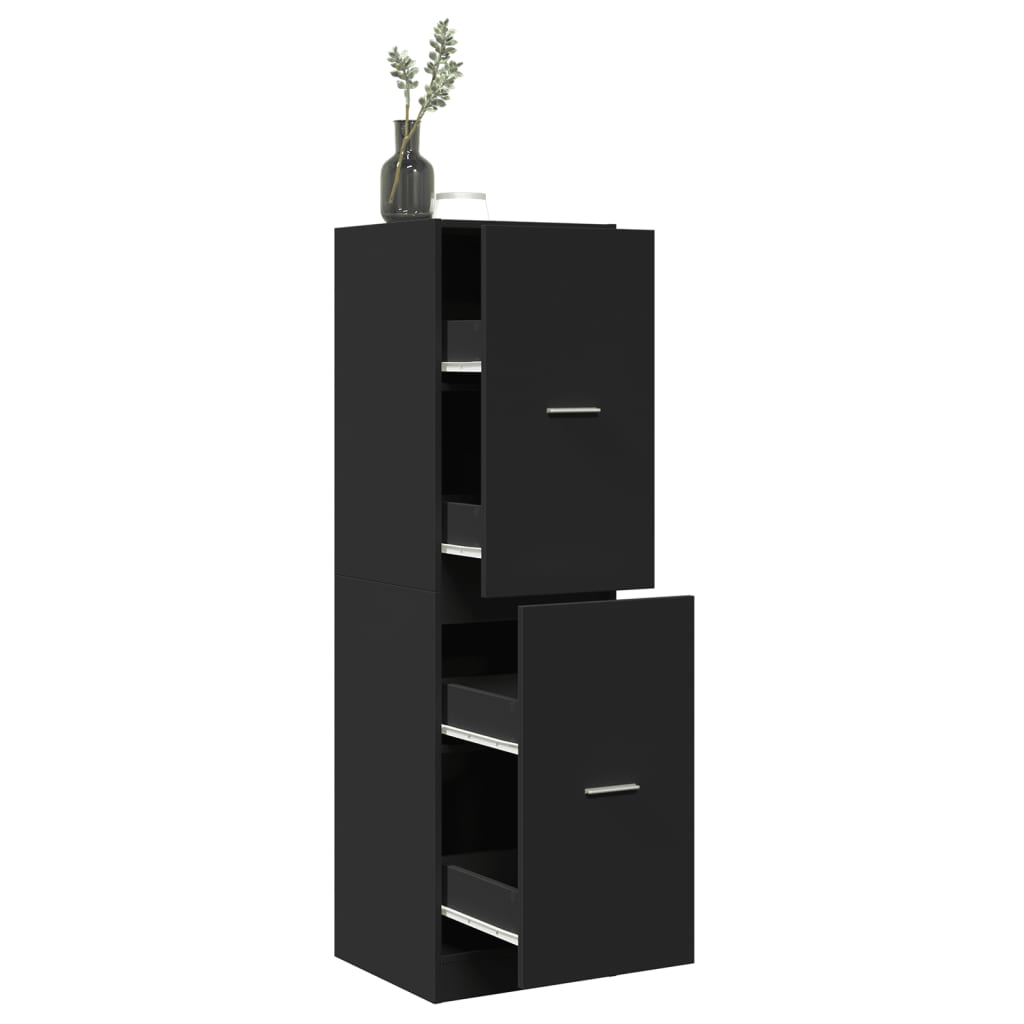 vidaXL Tall Cabinet Black 40x41x144.5 cm Engineered Wood