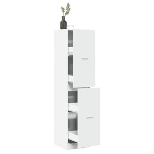 Apothekerschrank Weiß Holz 40x41x174,5 cm