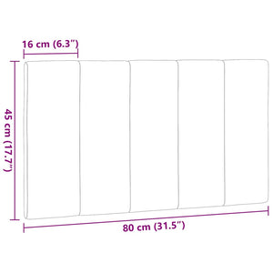 Kopfteil Kissen Hanko Dunkelbraun 80 cm