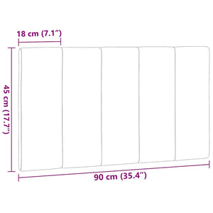 Kopfteil Kissen Hanko Hellgrau 90cm