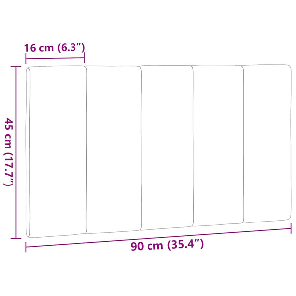 Kopfteil Kissen Dunkelbraun 90cm
