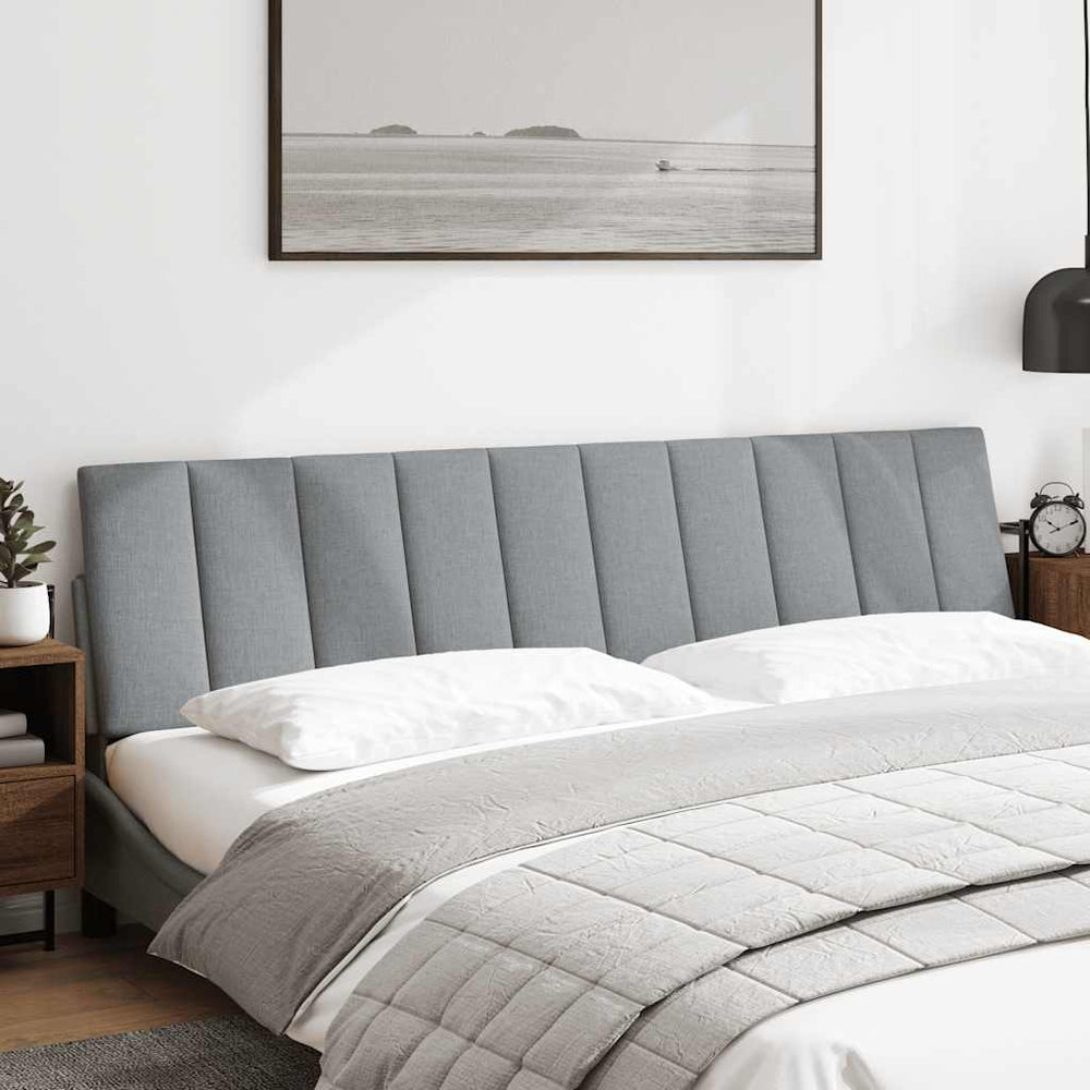 vidaXL "Hanko" Headboard Cushion Light Grey 200 cm Fabric