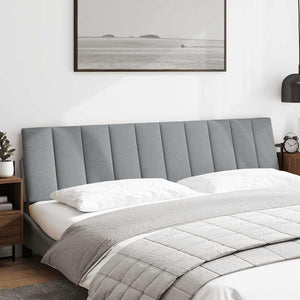 vidaXL "Hanko" Headboard Cushion Light Grey 200 cm Fabric
