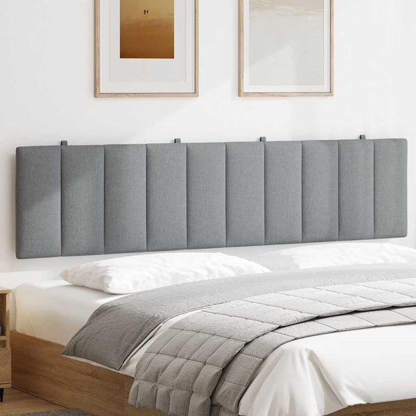 vidaXL "Hanko" Headboard Cushion Light Grey 200 cm Fabric