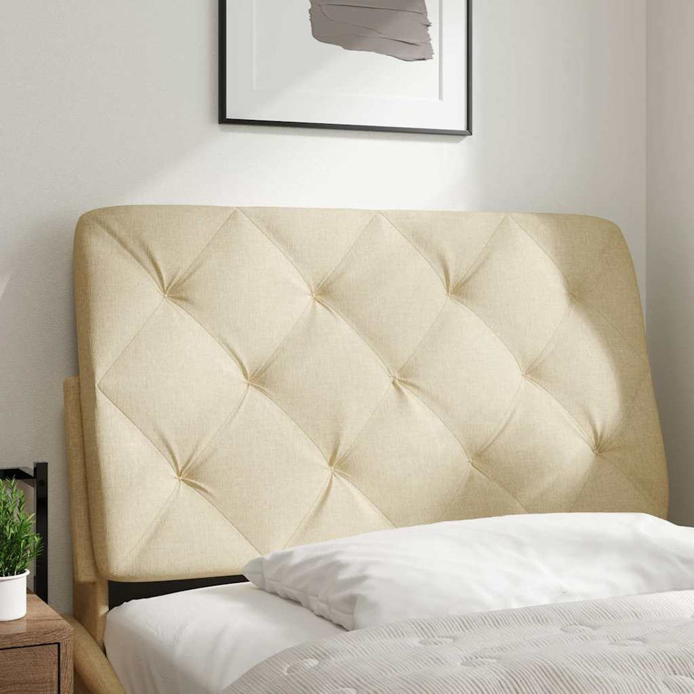 vidaXL Headboard Cushion Cream 80 cm Fabric