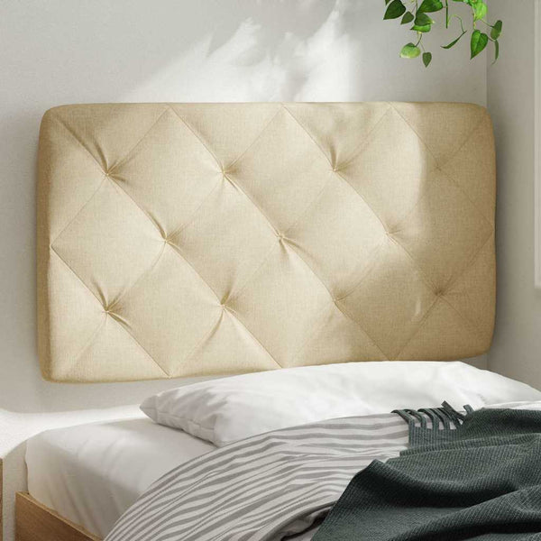 vidaXL Headboard Cushion Cream 80 cm Fabric