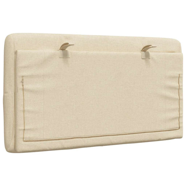 vidaXL Headboard Cushion Cream 80 cm Fabric