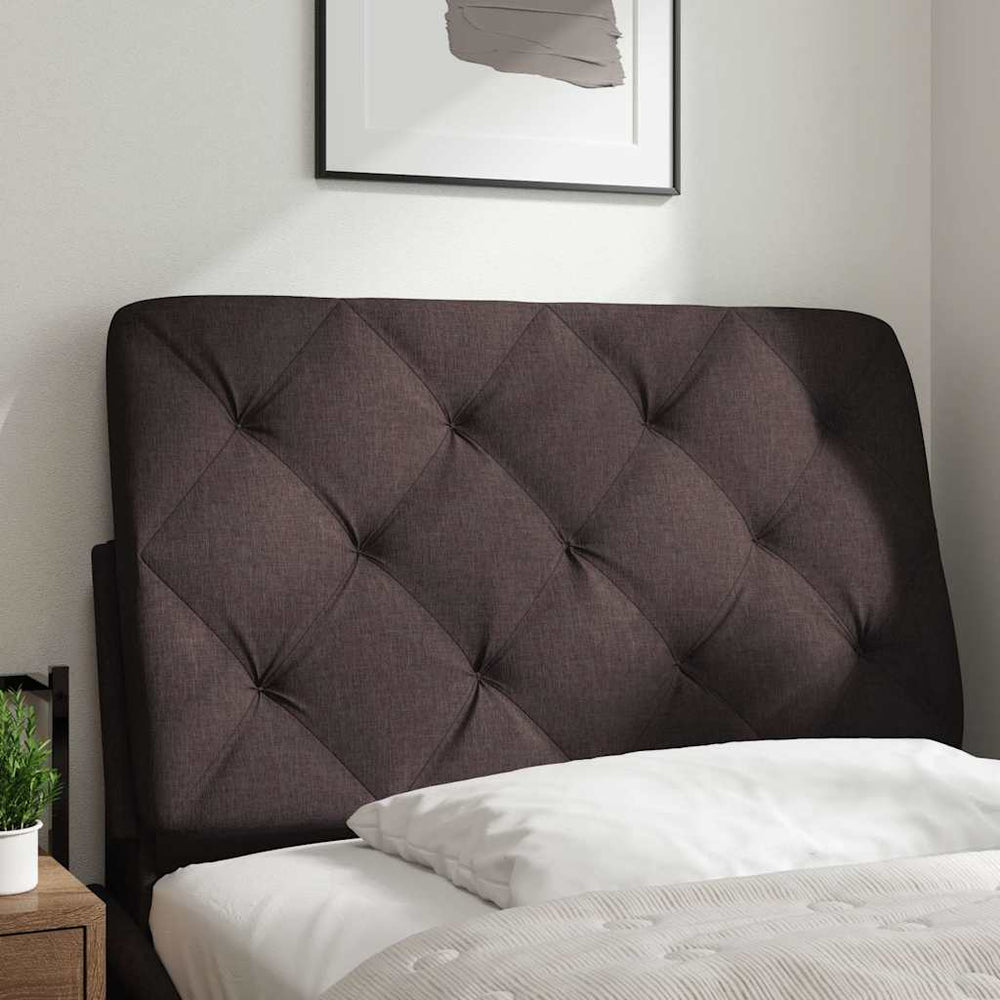 vidaXL Headboard Pillow Dark Brown 90 cm Fabric