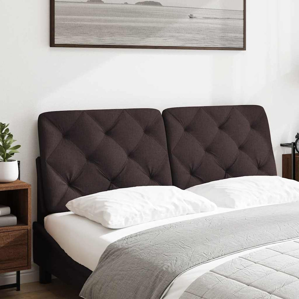 vidaXL Headboard Cushion Dark Brown 120 cm Fabric
