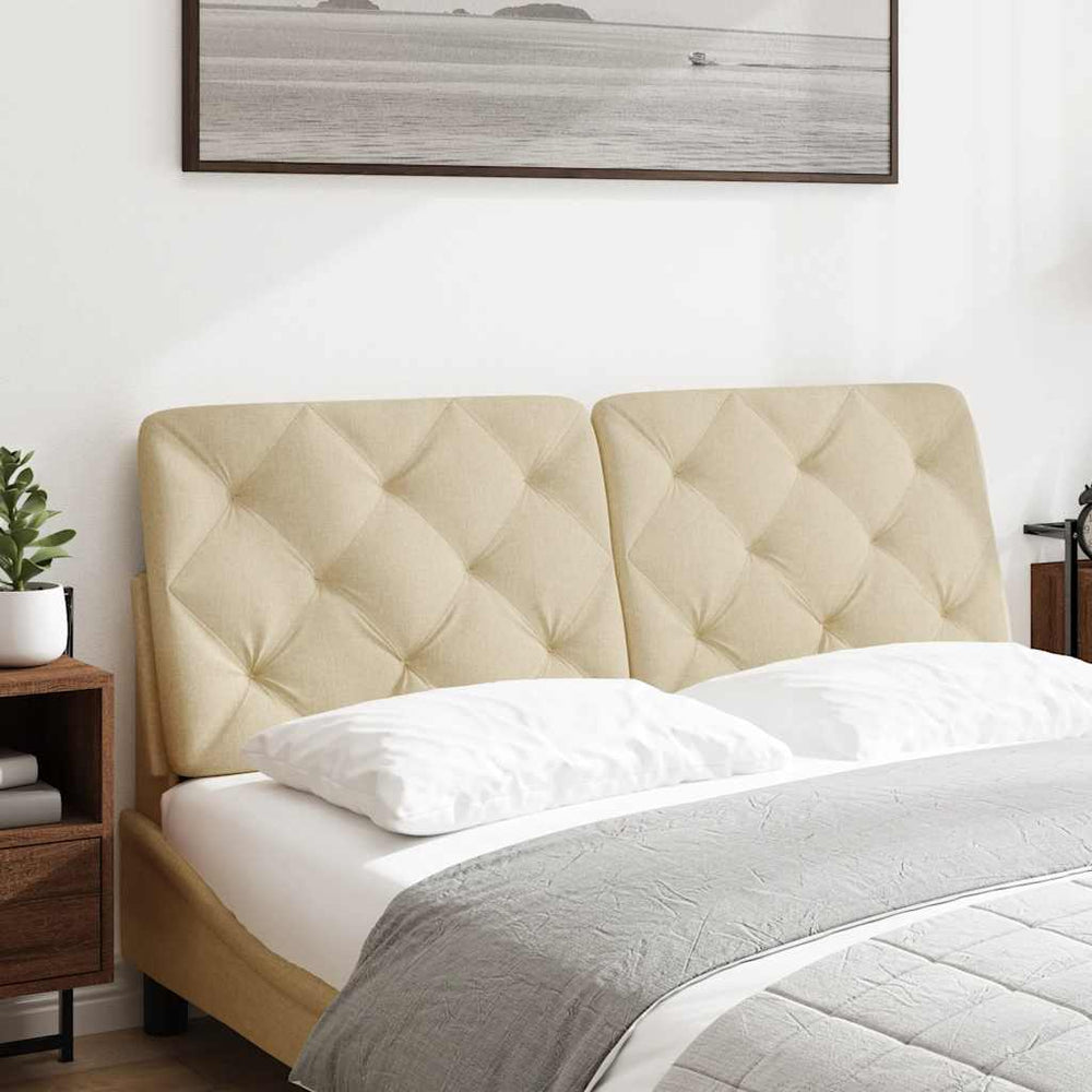 vidaXL Headboard Cushion Cream 120 cm Fabric