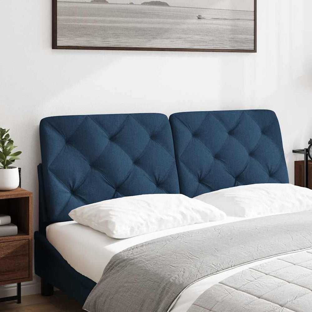 vidaXL Headboard Cushion Blue 120 cm Fabric