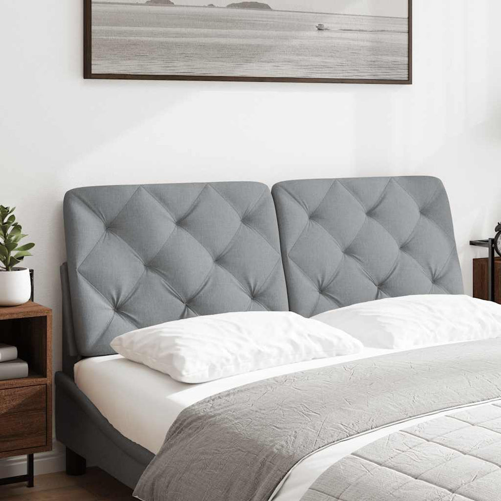 vidaXL Headboard Cushion Light Grey 140 cm Fabric