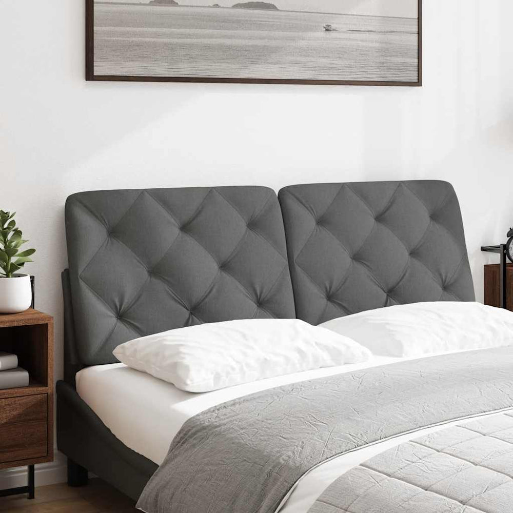 vidaXL Headboard Cushion Dark Grey 140 cm Fabric