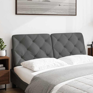 vidaXL Headboard Cushion Dark Grey 140 cm Fabric