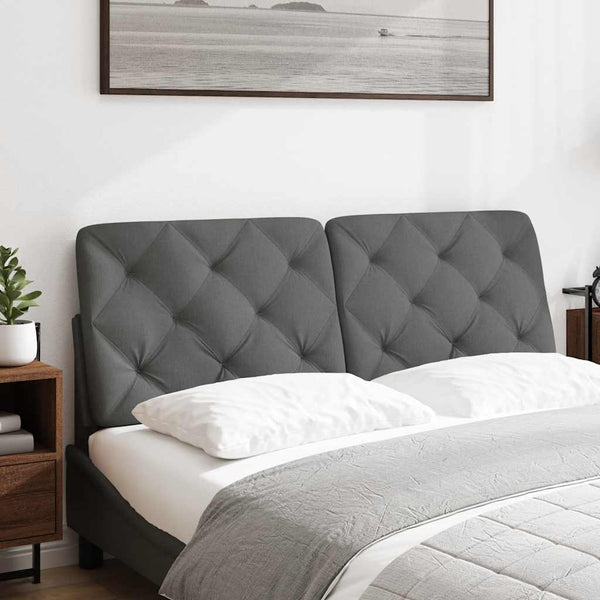 vidaXL Headboard Cushion Dark Grey 140 cm Fabric