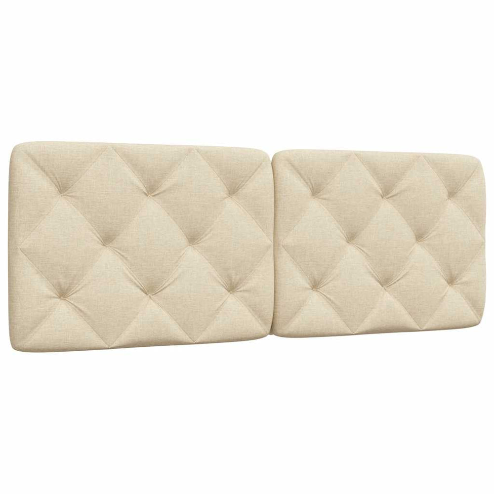vidaXL Headboard Cushion Cream 140 cm Fabric