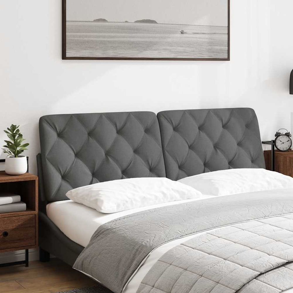 vidaXL Headboard Cushion Dark Grey 160 cm Fabric