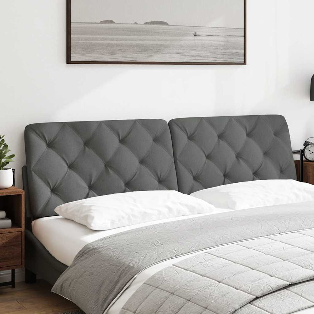 vidaXL Headboard Pillow Dark Grey 180 cm Fabric