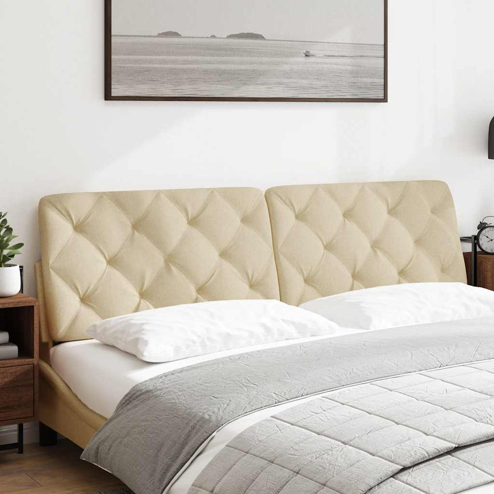 vidaXL Headboard Cushion Cream 180 cm Fabric