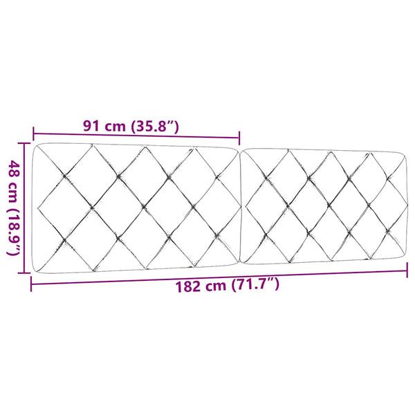 vidaXL Headboard Cushion Cream 180 cm Fabric