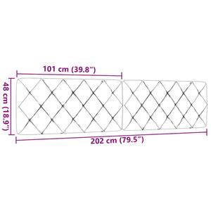 vidaXL Headboard Cushion Black 200 cm Fabric