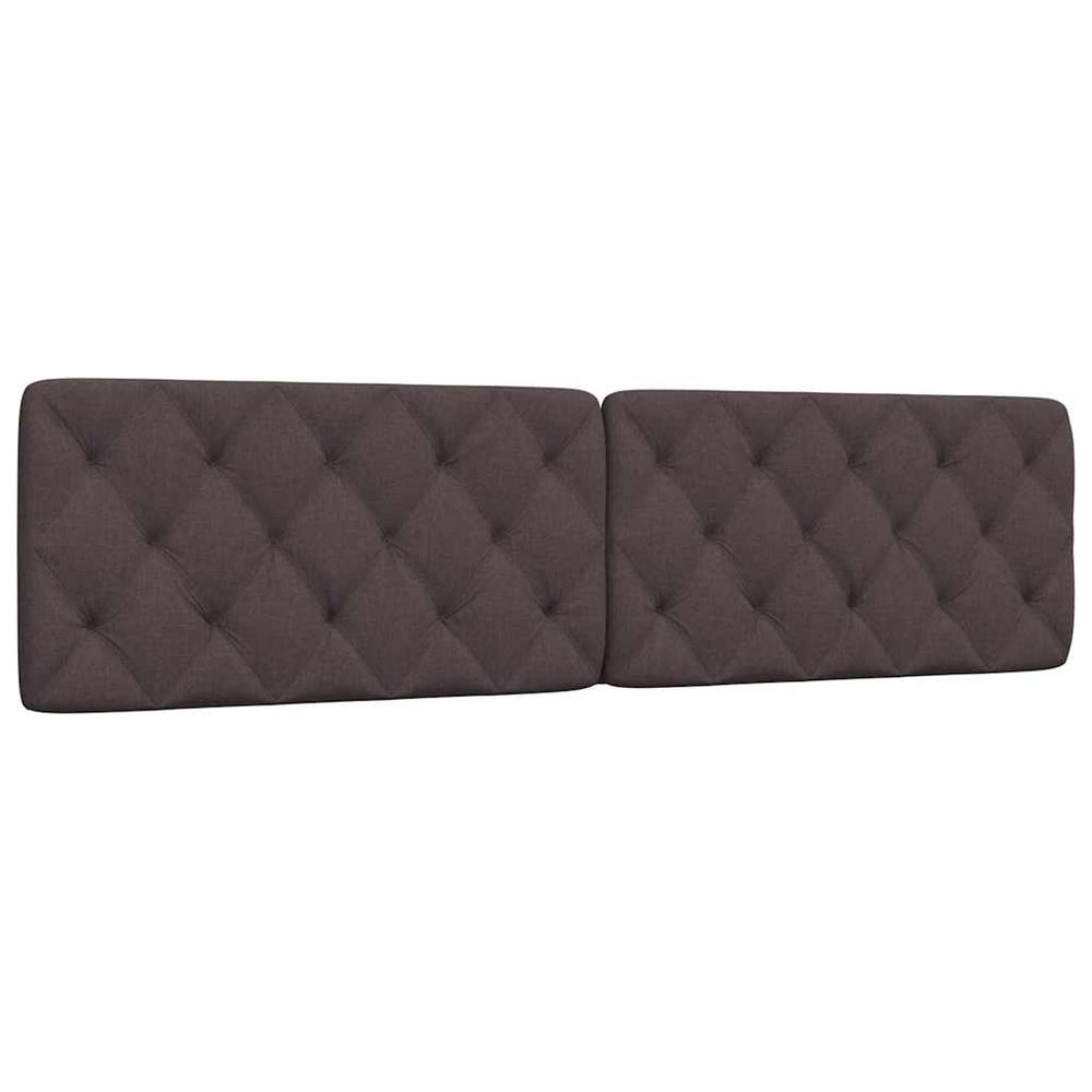 vidaXL Headboard Cushion Dark Brown 200 cm Fabric
