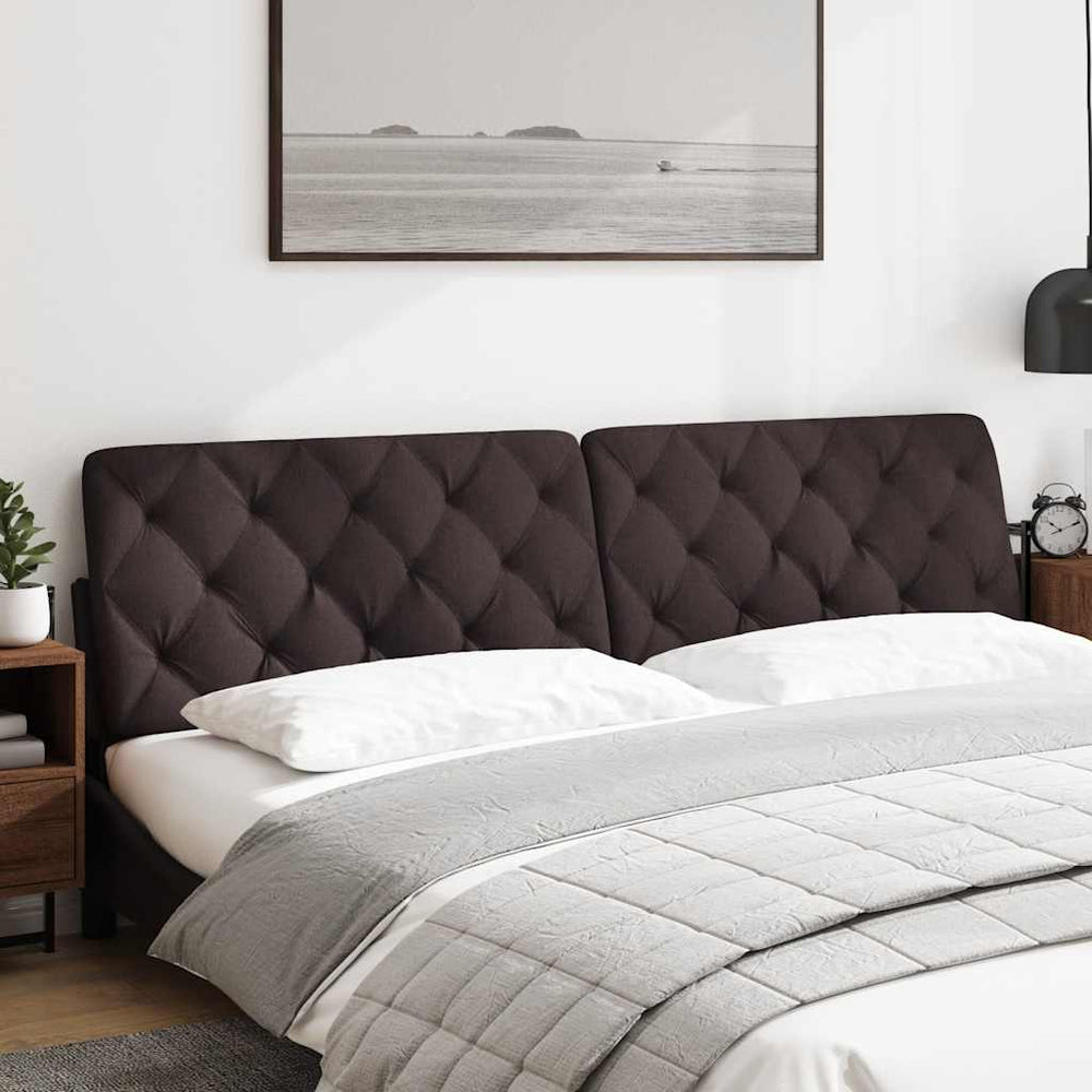vidaXL Headboard Cushion Dark Brown 200 cm Fabric