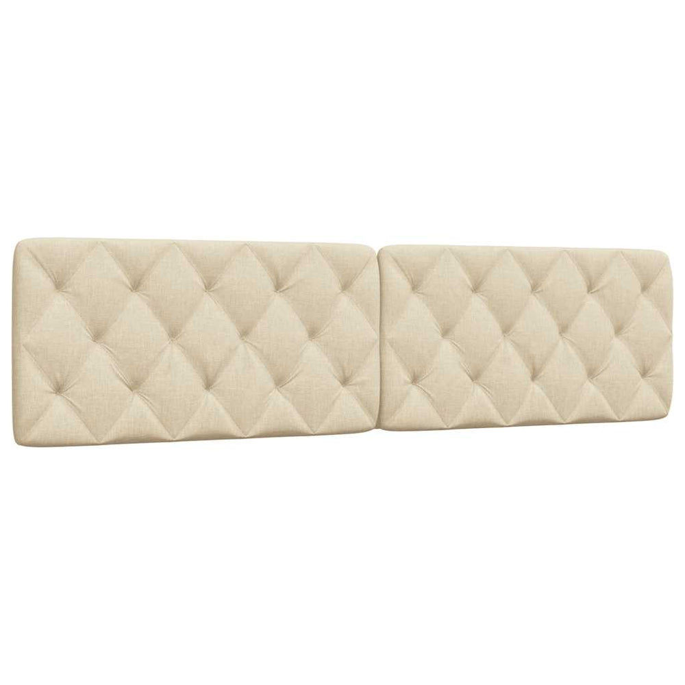 vidaXL Headboard Cushion Cream 200 cm Fabric