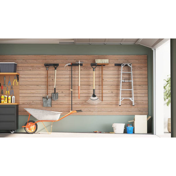 Gerätehalter Wandmontage Schwarz 4er Set