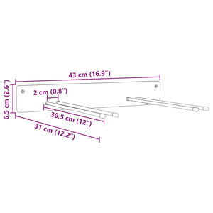 Gerätehalter Wandmontage Schwarz 4er Set