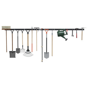 Gerätehalter Wandmontage, 8er Set, Schwarz