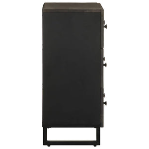 vidaXL Sideboards 2 pcs. Black 60x33x75 cm Solid Mango Wood