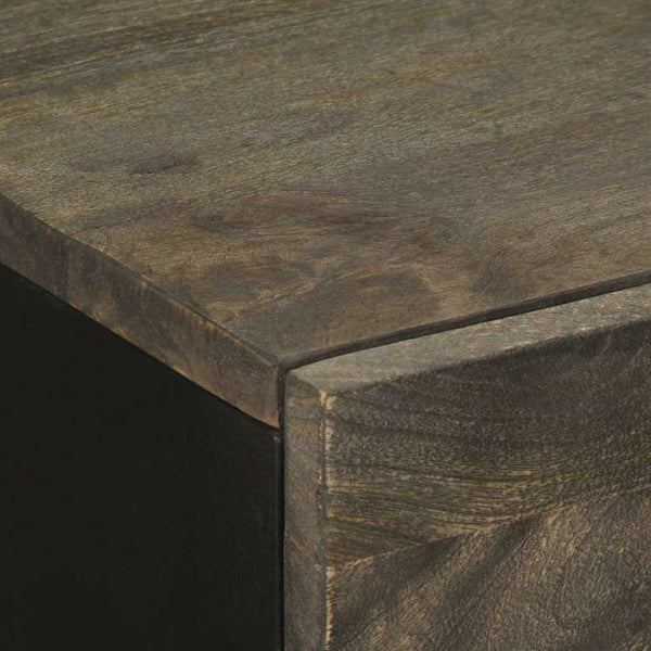 vidaXL Sideboards 2 pcs. Black 60x33x75 cm Solid Mango Wood
