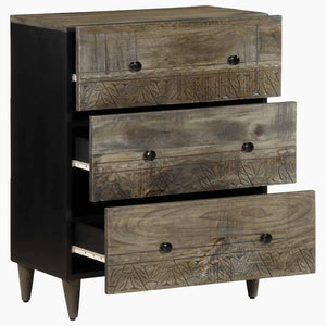 vidaXL Sideboards 2 pcs. Light Gray 60x33.5x75 cm Solid Mango Wood