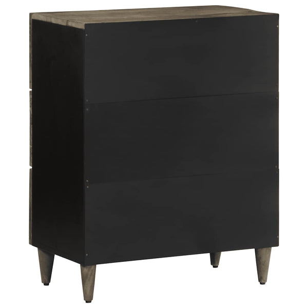 vidaXL Sideboards 2 pcs. Light Gray 60x33.5x75 cm Solid Mango Wood