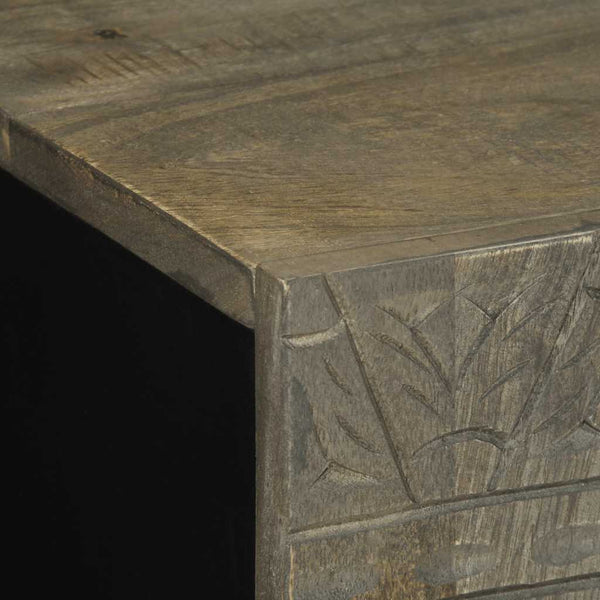 vidaXL 3-pc. Sideboard Set Light Grey 60x33.5x75 cm Solid Mango Wood