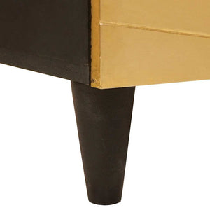 vidaXL Sideboard 2 pcs Black and Gold 60 x 33 x 75 cm