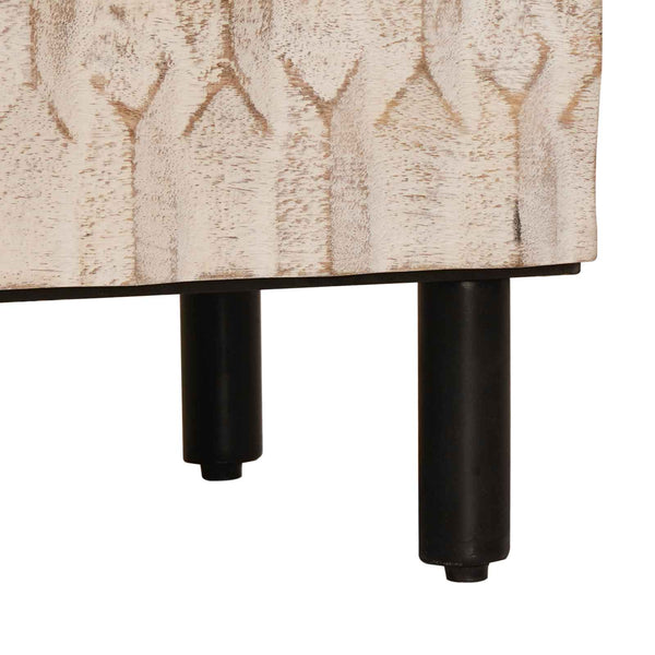 vidaXL Sideboard 2 pcs White Washed Finish 60 x 33 x 75 cm