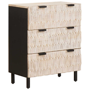 vidaXL Sideboard 2 pcs White Washed Finish 60 x 33 x 75 cm