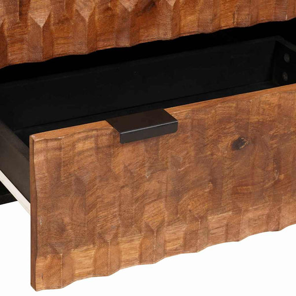 vidaXL Sideboard 3 pcs Acacia Brown Finish 60 x 33 x 75 cm