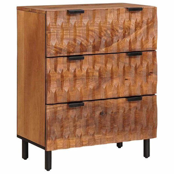 vidaXL Sideboard 3 pcs Acacia Brown Finish 60 x 33 x 75 cm
