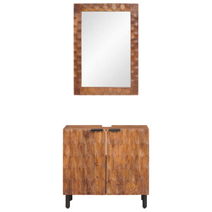 vidaXL Bathroom Sets 2 pcs Acacia Brown Winish Solid Mango Wood