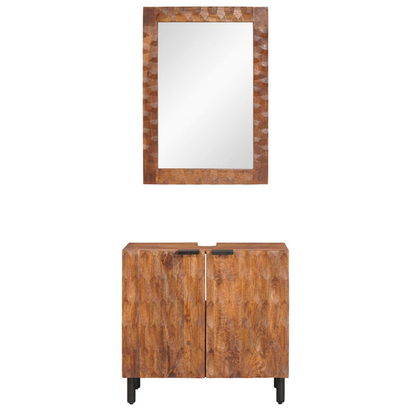 vidaXL Bathroom Sets 2 pcs Acacia Brown Winish Solid Mango Wood