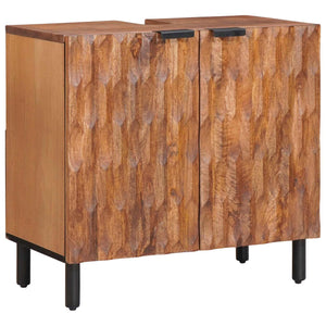vidaXL Bathroom Furniture Set 4 pcs Acacia Brown Winish Solid Mango Wood