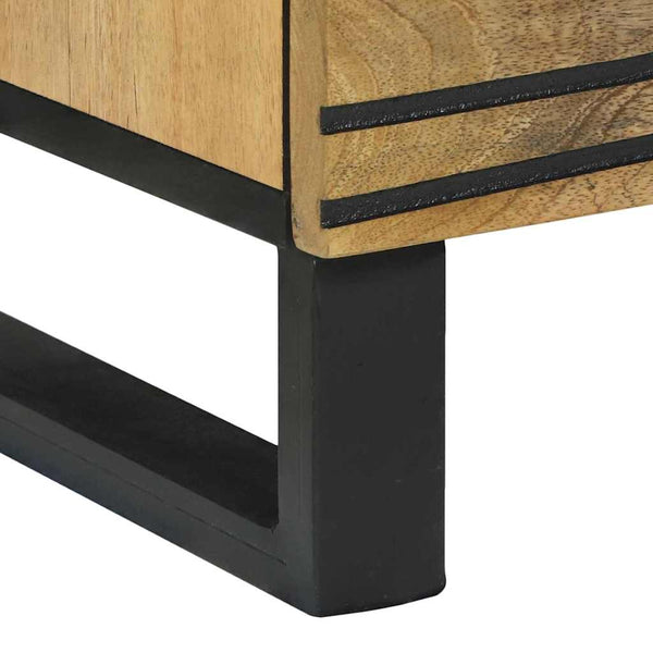 vidaXL Sideboard Set 2 pcs Natural 60 x 33.5 x 75 cm Solid Mango Wood