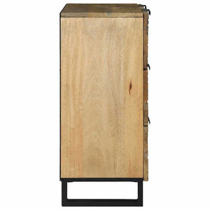 vidaXL Sideboard Set 2 pcs Natural 60 x 33.5 x 75 cm Solid Mango Wood