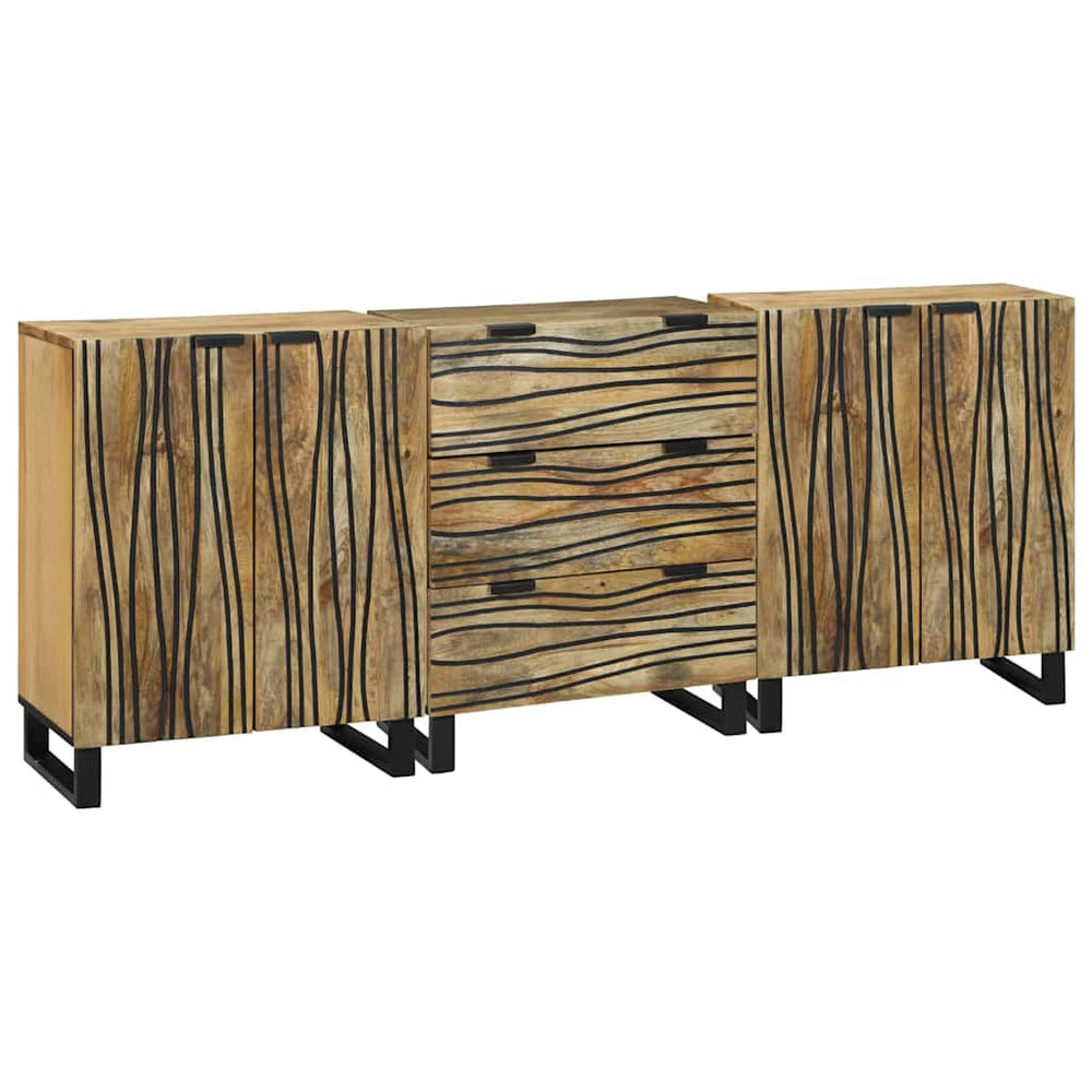 vidaXL Bathroom Furniture Set with Drawers 3 pcs Brown Engineered Wood